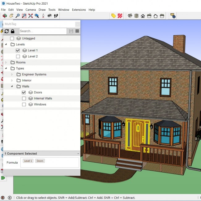 MultiTag Extension for Sketchup